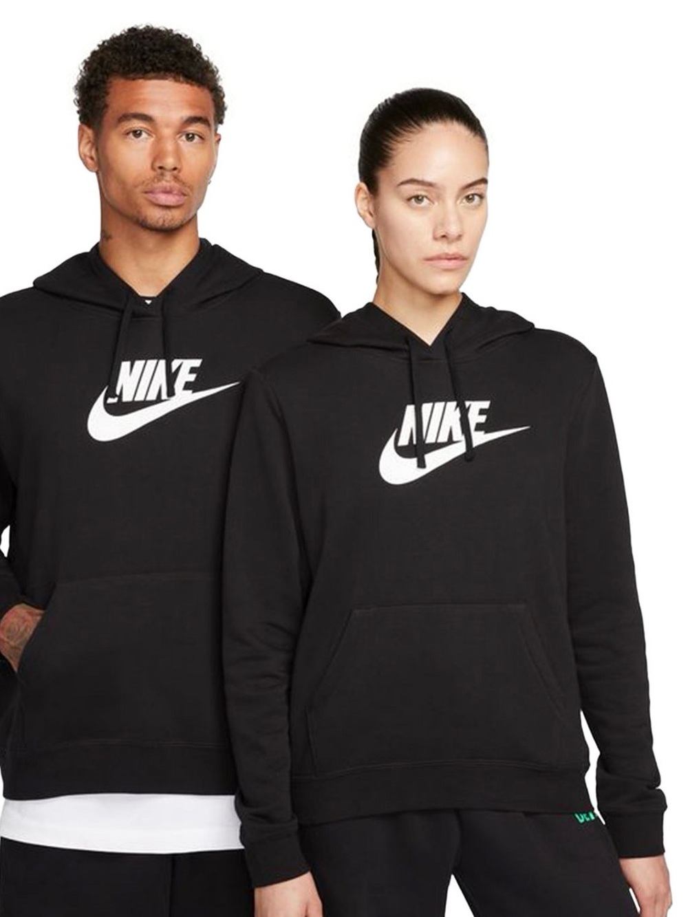 Nike Black Pullover Hoodie with White Swoosh Logo